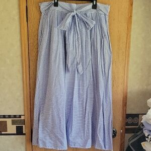 Cotton Blue And White Skirt